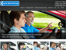 Tablet Screenshot of letsgetdriving.net